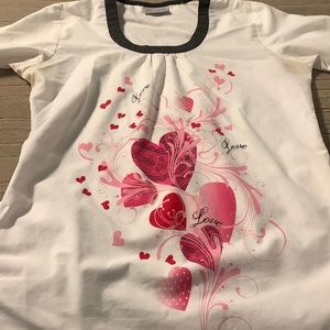 Valentines Scrub top